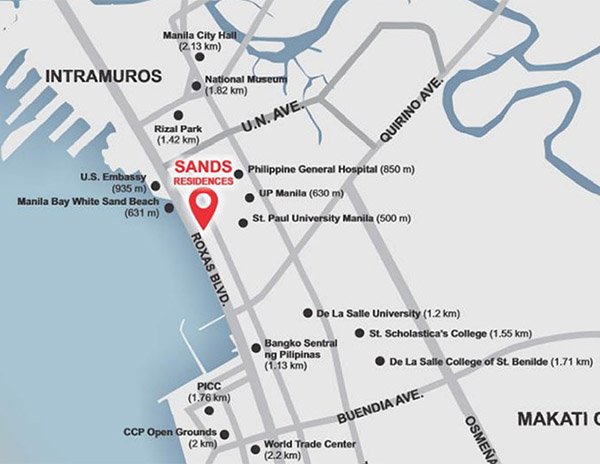 Sands Residences in Roxas Boulevard Manila by SMDC